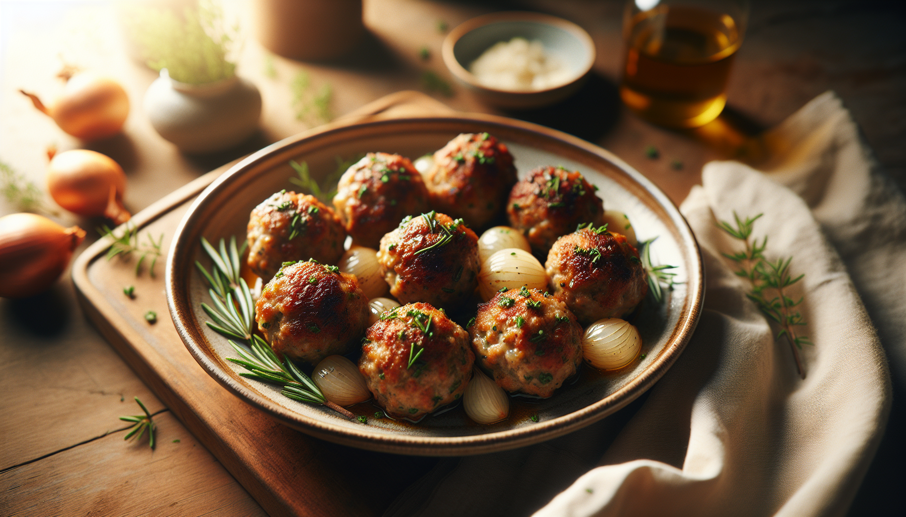 French Onion Meatballs
